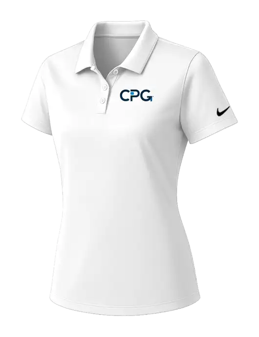 Nike Womens White Dry Essential Solid Polo w/CPG Logo