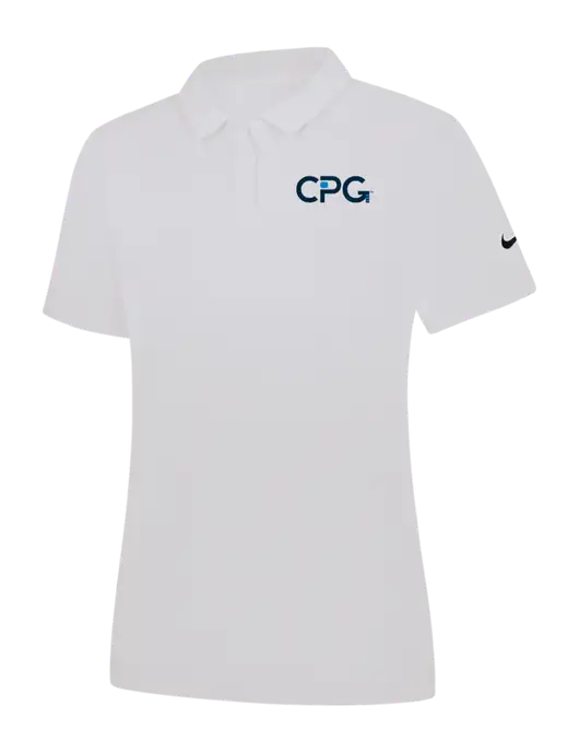 Nike Womens White Dry Essential Solid Polo w/CPG Logo