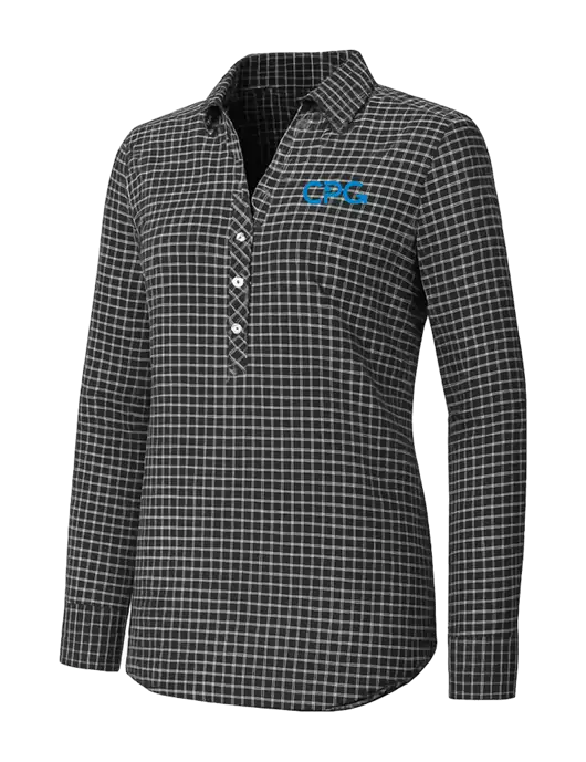 Womens Dark Grey/White City Stretch Shirt w/CPG Logo