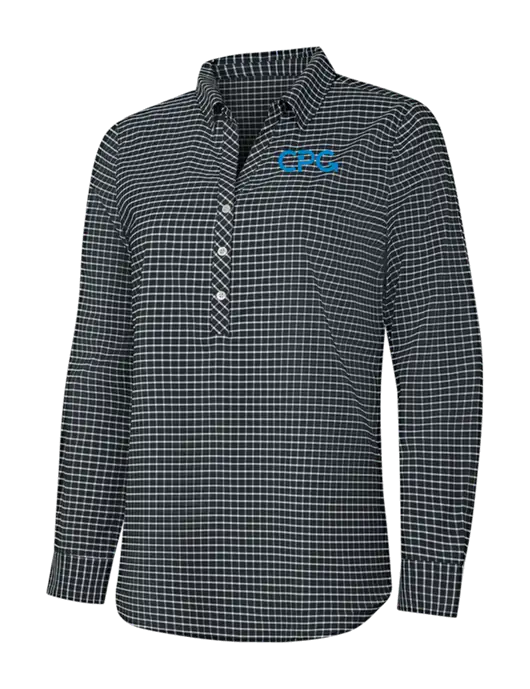 Womens Dark Grey/White City Stretch Shirt w/CPG Logo