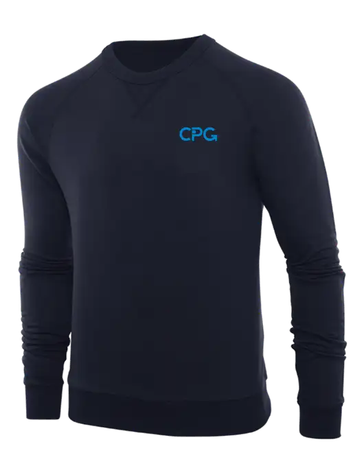 Allmade Dark Navy Organic French Terry Crewneck Sweatshirt w/CPG Logo