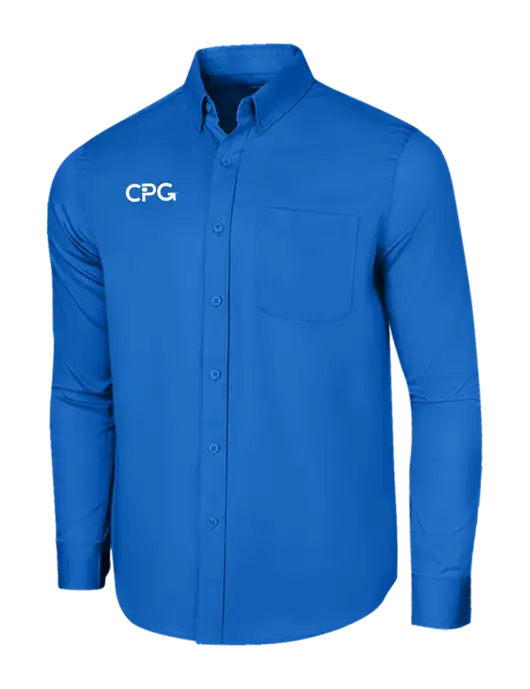 Long Sleeve Royal Blue Superpro React Twill Shirt w/CPG Logo