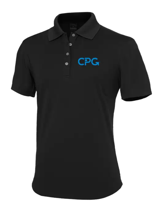 Callaway Womens Core Black Performance Polo w/CPG Logo
