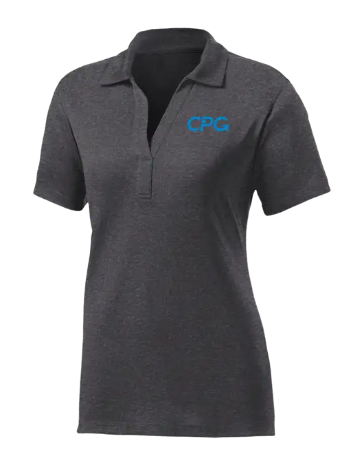 Womens Dark Grey Heather Contender Polo w/CPG Logo