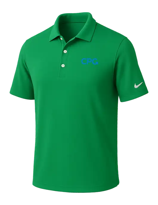 NIKE Kelly Green Dri-Fit Micro Pique Polo w/CPG Logo