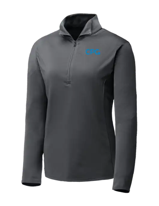 Dark Grey Womens Posicharge Competitor ¼ Zip Pullover w/CPG Logo