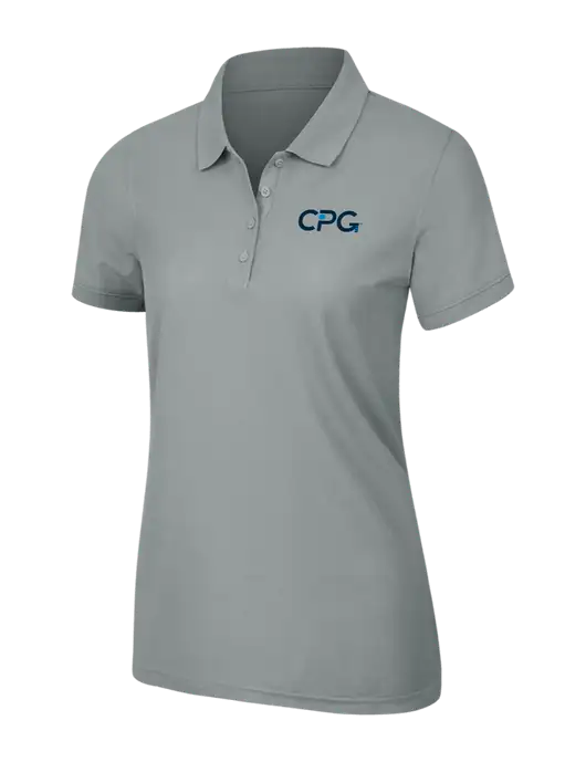Light Grey Womens Core Classic Pique Polo w/CPG Logo