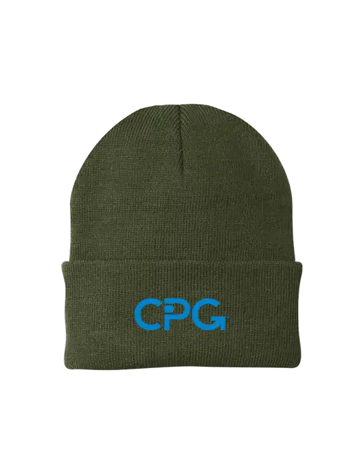 Dark Olive Green Knit Cap w/CPG Logo