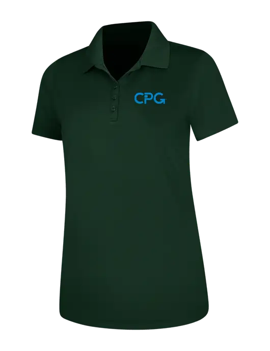 Dark Green Womens Dry Zone UV Mesh Polo w/CPG Logo