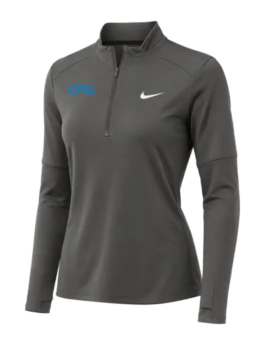 Nike Dark Grey Womens Dri-FIT Element 1/2-Zip Pullover w/CPG Logo