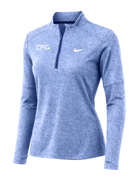 Nike Royal Heather Womens Dri-FIT Element 1/2-Zip Pullover w/CPG Logo