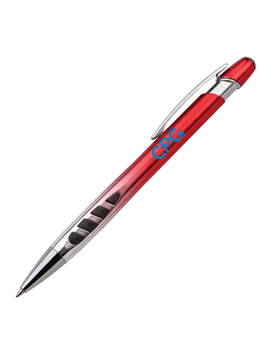 Zenith Red Ballpoint Pen - Blue ink w/CPG Logo