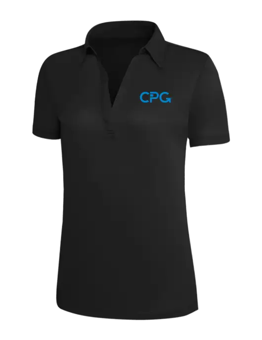 Black Silk Touch Womens Performance Polo w/CPG Logo