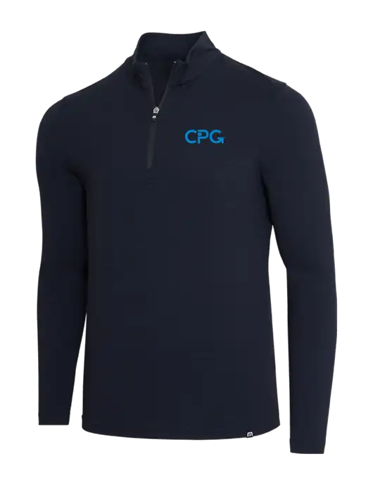 TravisMathew Black Crestview 1/4 Zip w/CPG Logo