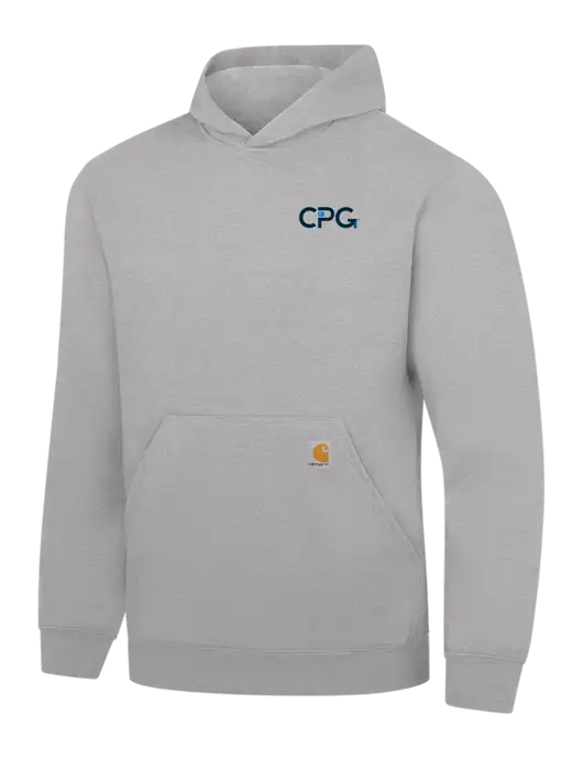 Carhartt Light Grey Heather Midweight Hooded Sweatshirt w/CPG Logo