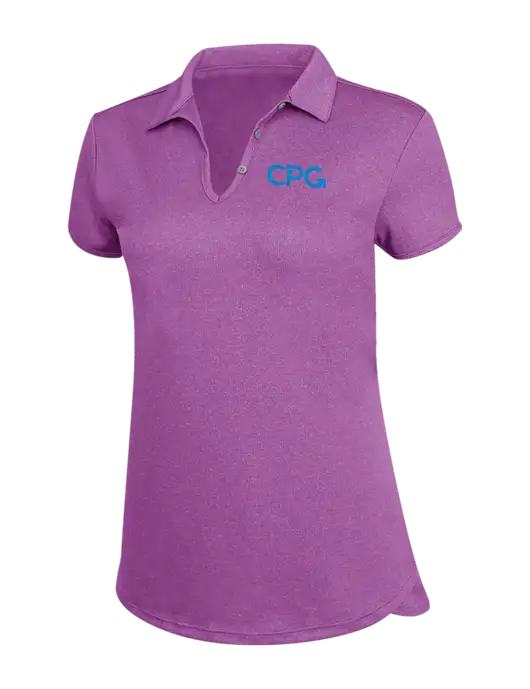 Womens Very Light Purple Trace Heather Polo w/CPG Logo
