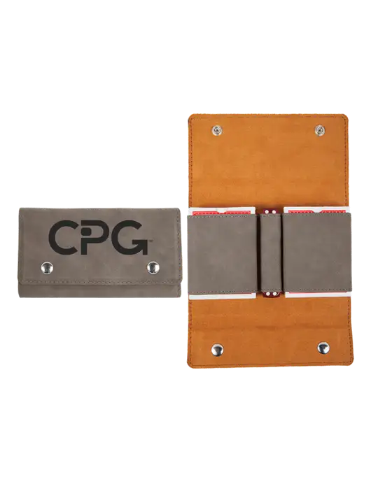 Grey Leatherette Card & Dice Set w/CPG Logo