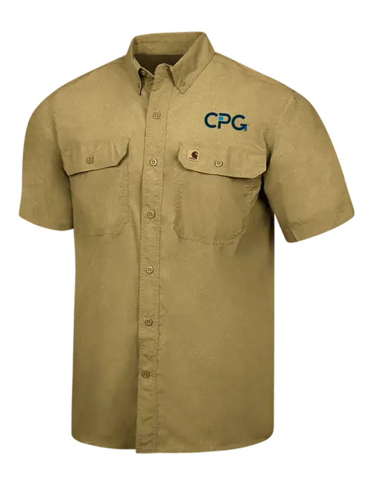 Carhartt Force Dark Tan Solid Short Sleeve Shirt w/CPG Logo