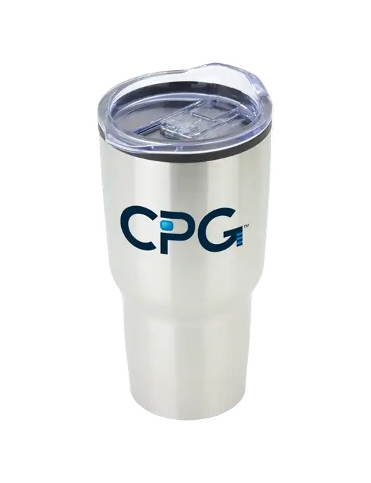 Odyssey Silver 30 oz Travel Tumbler w/CPG Logo