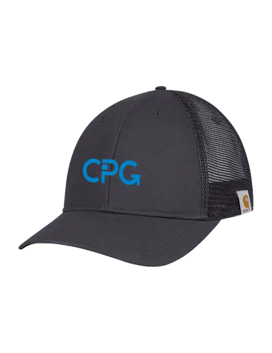 Carhartt Dark Grey Canvas Trucker Cap w/CPG Logo