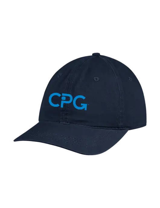 Garment Washed Unstructured Twill Navy Cap w/CPG Logo