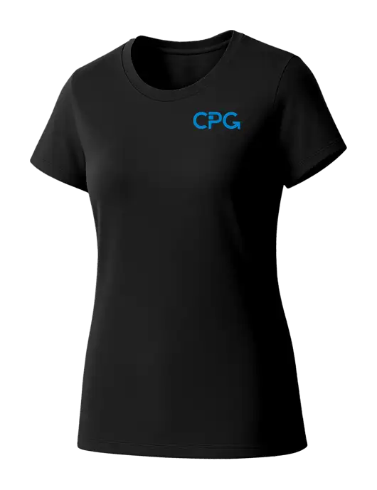 Womens Seriously Soft Black T-Shirt w/CPG Logo
