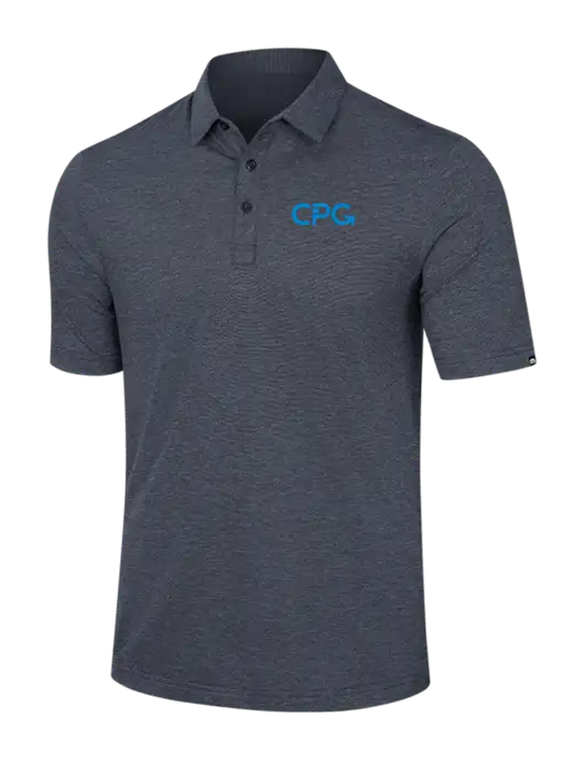 TravisMathew Dark Grey Slate Heather Sunnyvale Polo w/CPG Logo