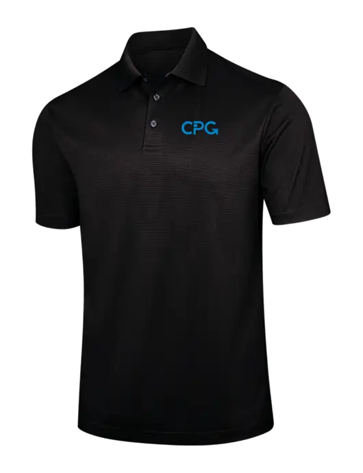 Black Performance Fine Jacquard Polo w/CPG Logo