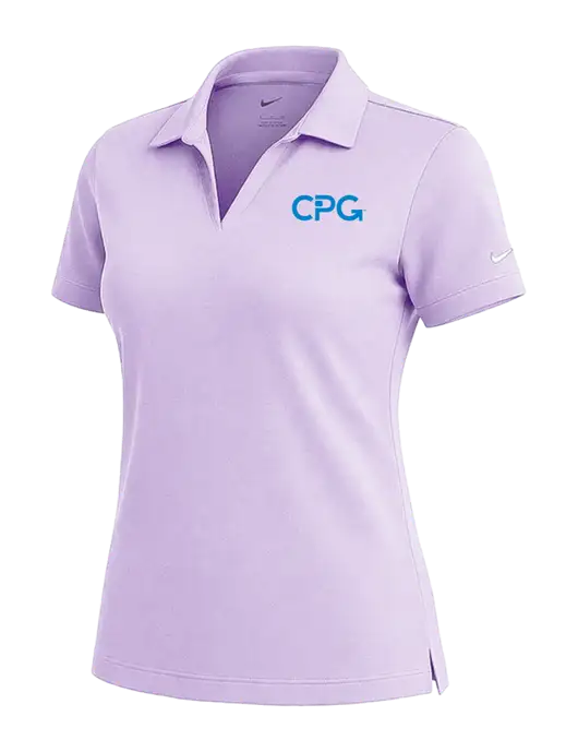 NIKE Light Purple Womens Dri-Fit Micro Pique Polo w/CPG Logo