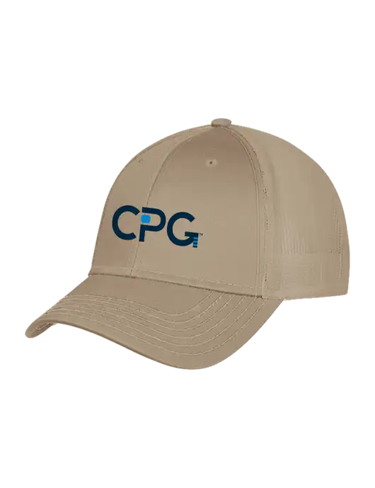 Khaki Mesh Trucker Cap Snap Back w/CPG Logo