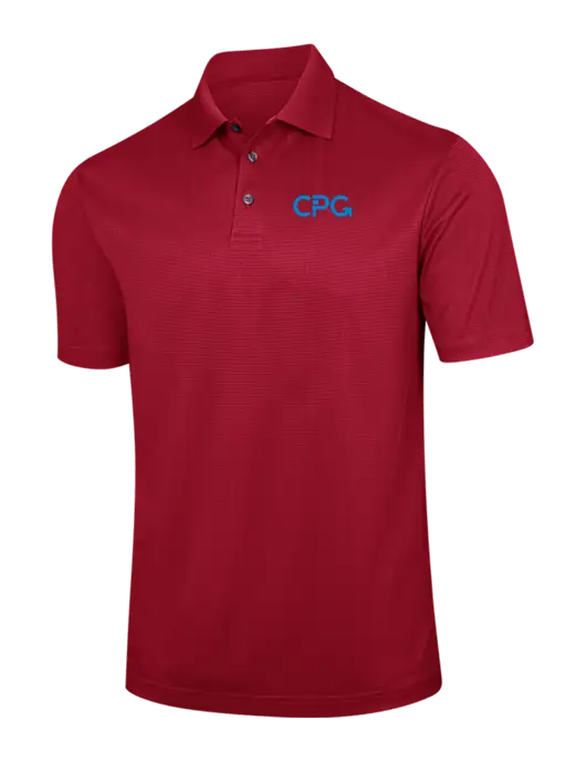Red Performance Fine Jacquard Polo w/CPG Logo