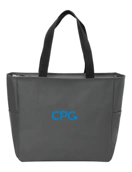 Everyday Charcoal Zip Tote Dark w/CPG Logo