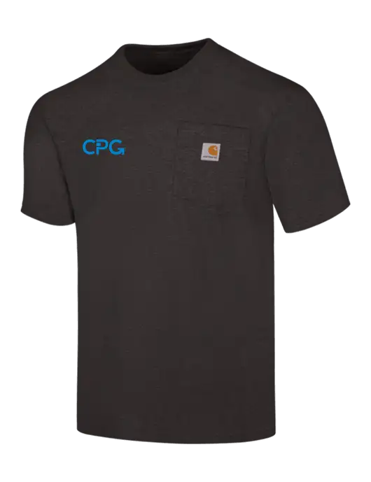 Carhartt Workwear Charcoal Heather Pocket Short Sleeve T-Shirt w/CPG Logo