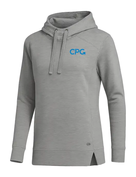 OGIO Heather Grey Womens Luuma Pullover Fleece Hoodie w/CPG Logo