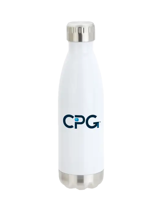 City Go White 17 oz Insulated Bottle w/CPG Logo
