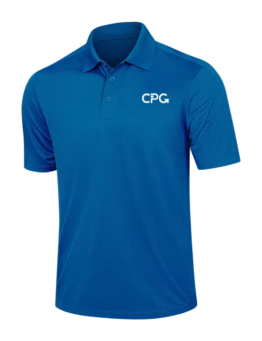 Dark Royal Blue Diamond Textured Jacquard Polo w/CPG Logo