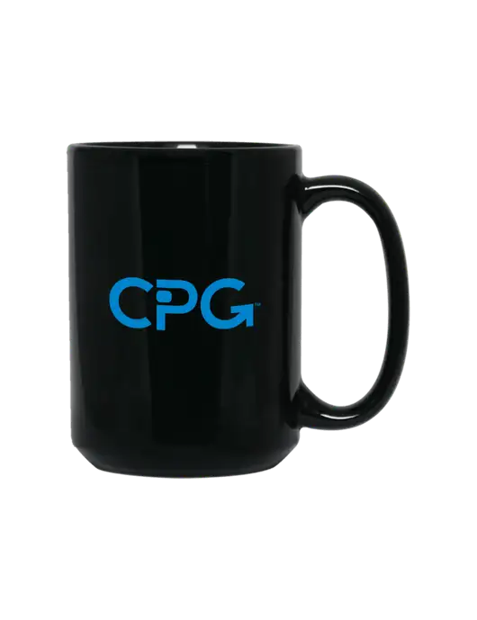 15 oz Black Ceramic Mug w/CPG Logo