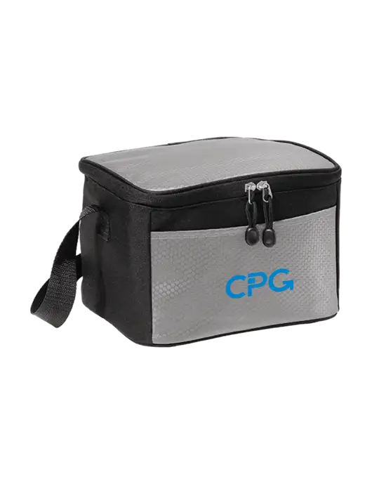 6 Can Grey/Black Cube Cooler w/CPG Logo