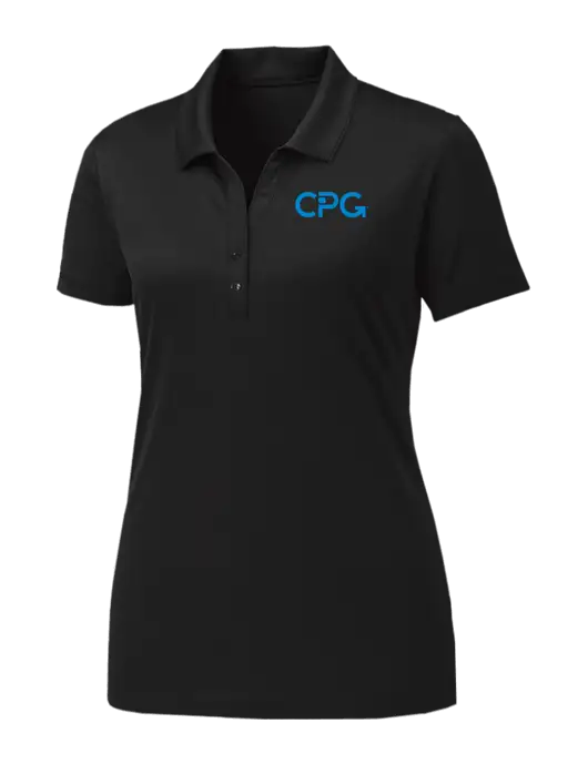 Womens Black PosiCharge Competitor Polo w/CPG Logo