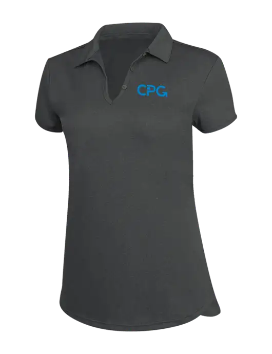 Womens Charcoal Trace Heather Polo w/CPG Logo