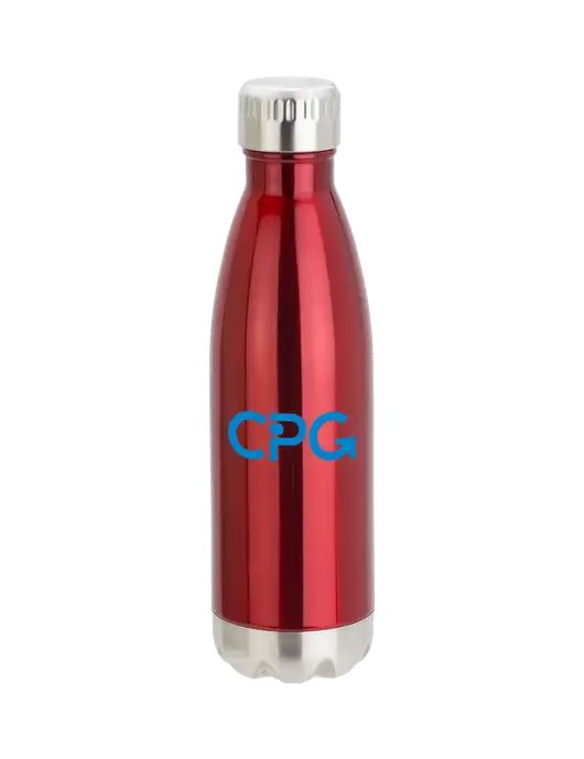 City Go Red 17 oz Insulated Bottle w/CPG Logo