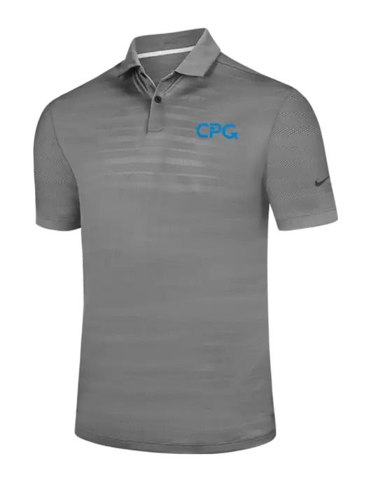 Nike Dark Medium Grey Dri-FIT Vapor Jacquard Polo w/CPG Logo