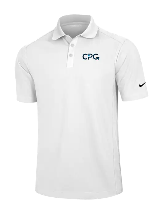 Nike White Dri-FIT Classic Polo w/CPG Logo