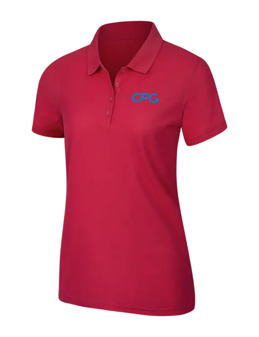 Red Womens Core Classic Pique Polo w/CPG Logo