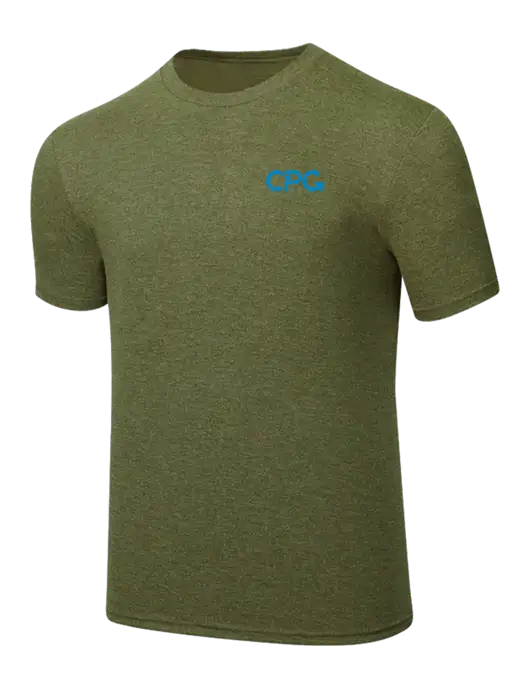Simply Soft Military Green Frost 4.5oz Poly/Combed Ring Spun Cotton T-Shirt w/CPG Logo