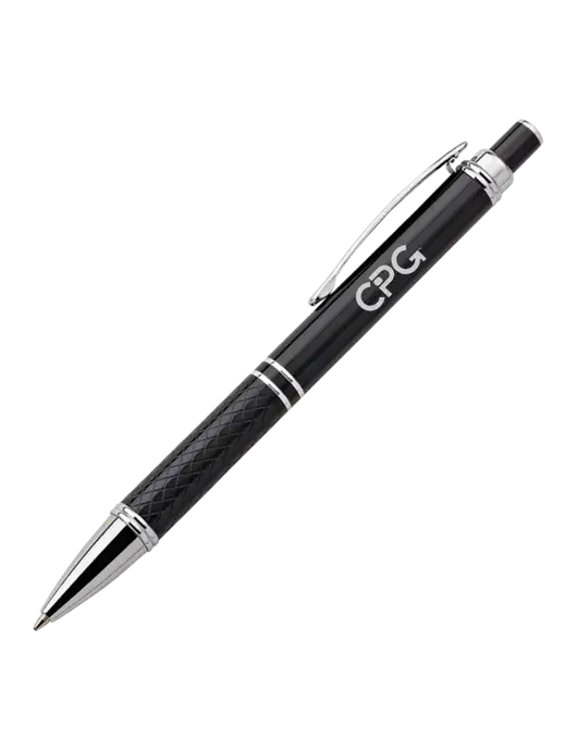 Black Stellar Scribe Pen - Black Ink w/CPG Logo