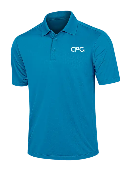 Sapphire Blue Diamond Textured Jacquard Polo w/CPG Logo