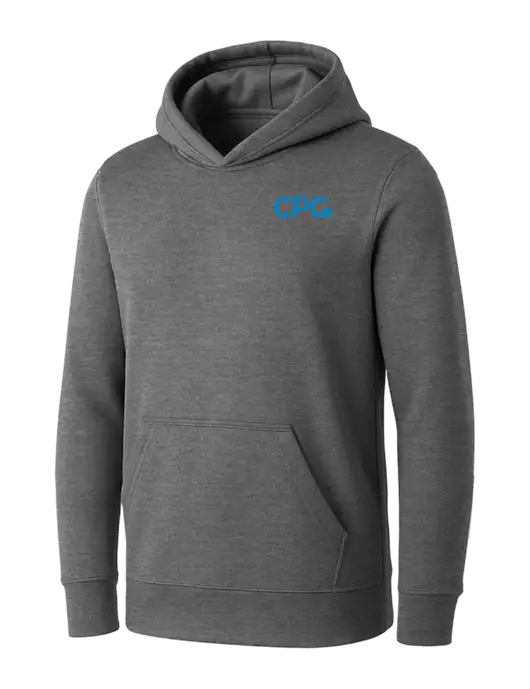 Womens Medium Grey Heather Core Fleece Pullover Hooded Sweatshirt w/CPG Logo