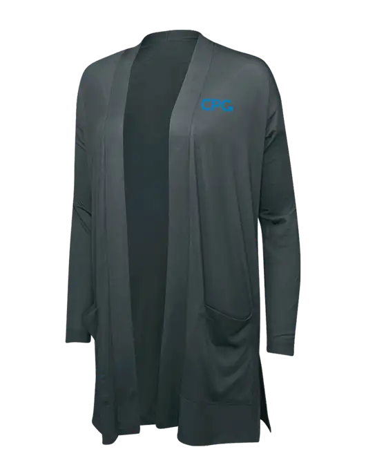 Smoke Grey Womens Concept Long Pocket Cardigan w/CPG Logo