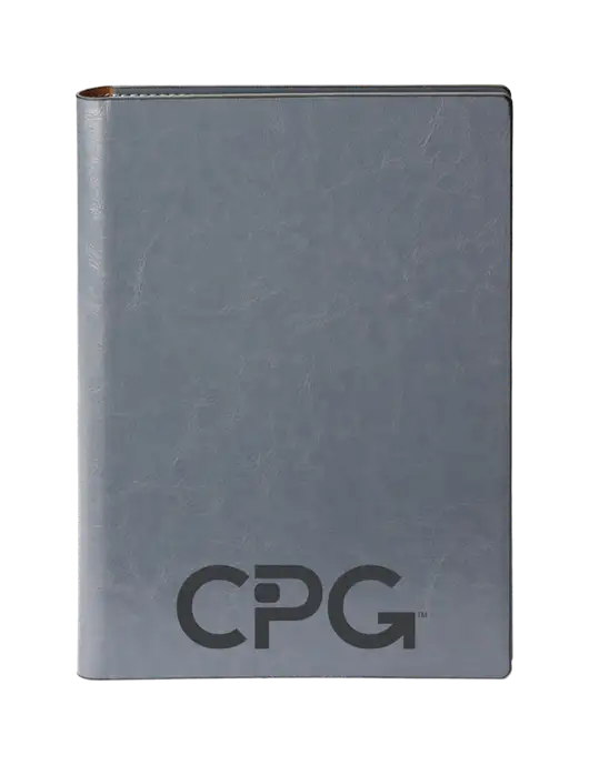 Fabrizio Grey 7 x 9.625 Padfolio & Notepad w/CPG Logo